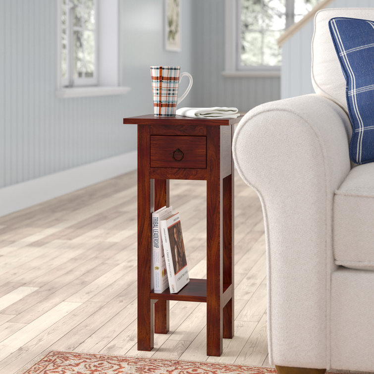 Abigail Solid Wood End Table with Storage